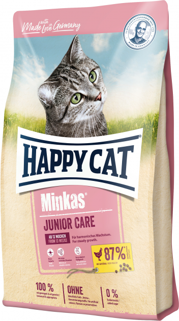Сухий корм Happy Cat Minkas Junior Care Geflugell для кошенят з птицею 300г