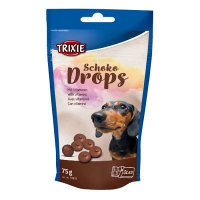 Ласощі Trixie TX-31611 Chocolate Drops для собак з вітамінами шоколадні 75г