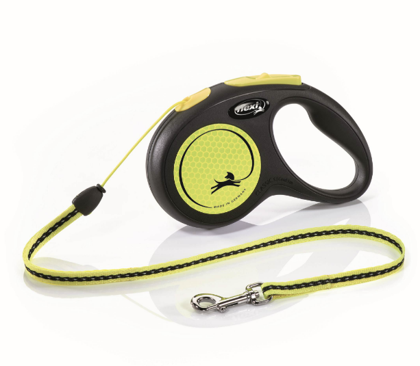 Повідець-рулетка TRIXIE флексі New CLASSIC Neon для собак до 20кг жовтий трос 5м