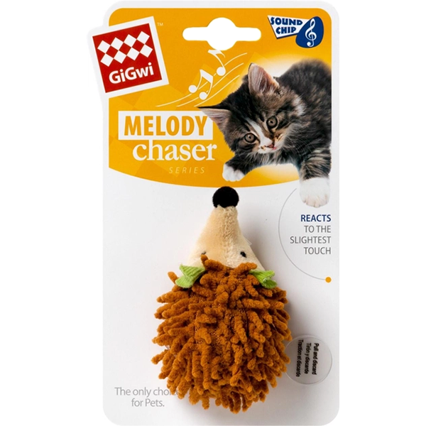 Іграшка GiGwi Melody chaser для котів їжачок з електронним чіпом 7см
