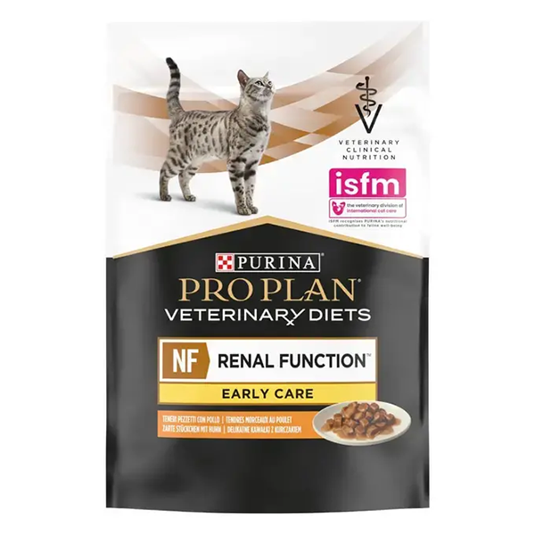 Вологий корм Purina Pro Plan NF Renal Function Early Care для котів ветеринарна дієта при хворобах нирок на ранніх стадіях з куркою 85г