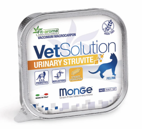 Влажный корм Monge Vetsolution Urinary struvite Feline для кошек для растворения камней струвитного типа 100г