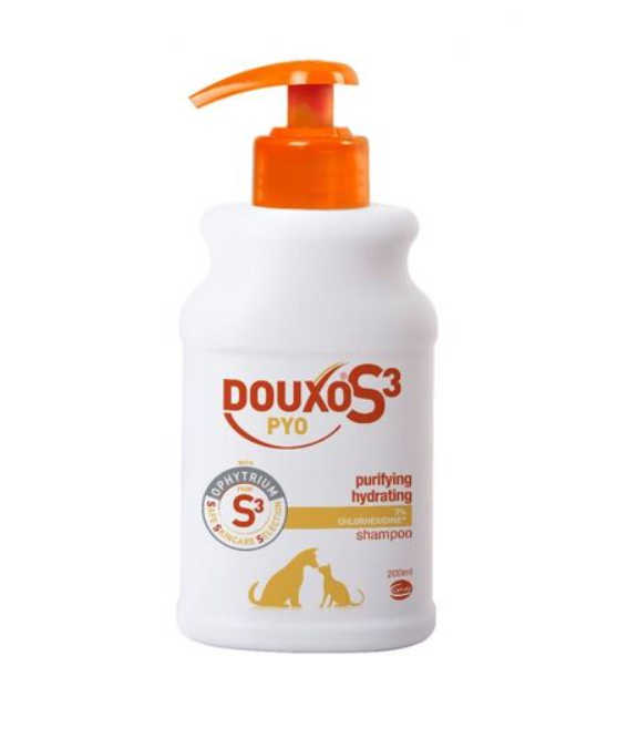 Ceva Douxo S3 Pyo Сева Дуксо Пио Лечебный антисептический шампунь для собак и кошек 200 мл