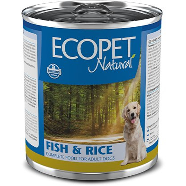 Вологий корм Farmina Ecopet Natural Dog Fish&Rice для собак з рибою та рисом 300г