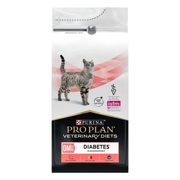 Сухий корм Purina PRO PLAN DM Diabetes Management для котів ветеринарна дієта для регулювання надходження глюкози 1,5кг