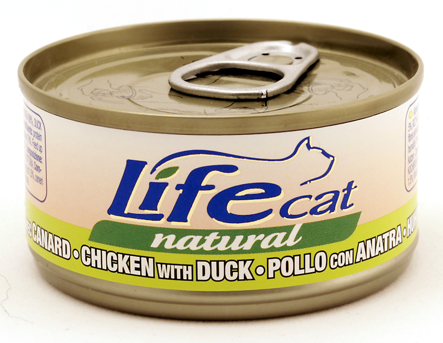 Вологий корм LifeCat Chicken with Duck для котів 85г
