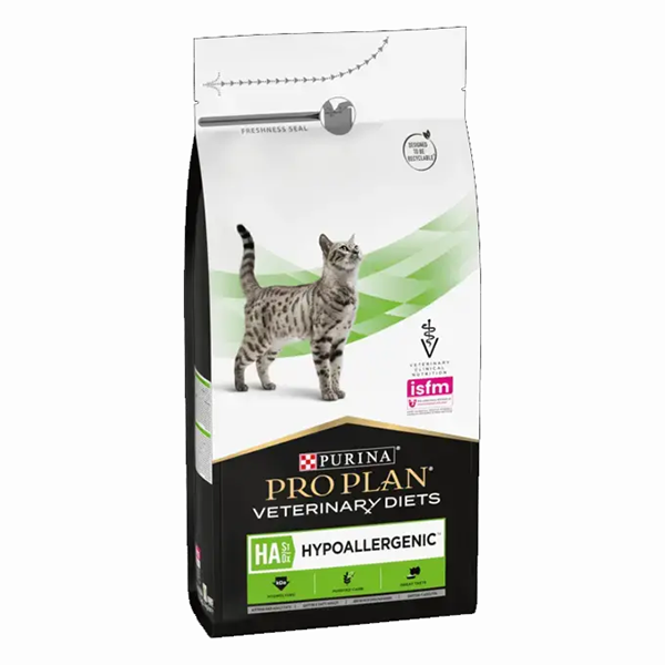 Сухий корм Purina PRO PLAN HA HYPOALLERGENIC для котів ветеринарна дієта для зниження ознак інгредієнтної непереносимості 1,3кг