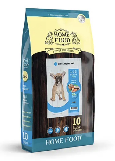 Сухий корм HOME FOOD Dog Puppy Mini для цуценят малих порід 10кг