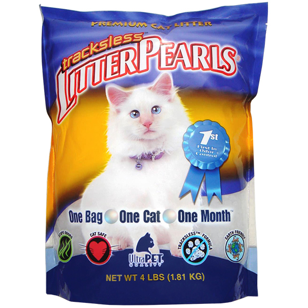 Наповнювач Litter Pearls TrackLess для котів Літтер Перлс Треклесс кварцовий силікагелевий у туалет 3,8л
