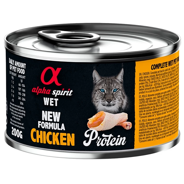 Вологий корм Alpha Spirit Cat Chicken для котів Альфа Спіріт курятина 200г