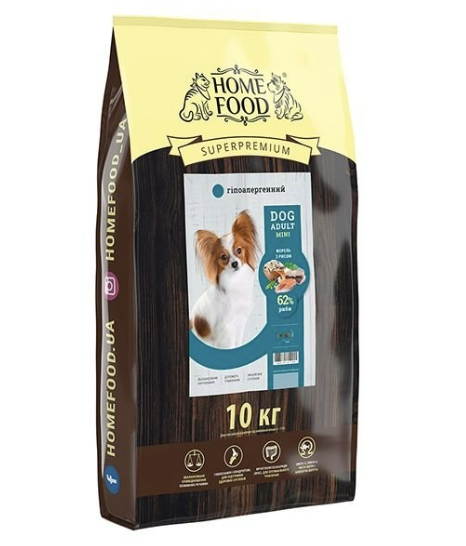 Сухий корм HOME FOOD Dog Adult Mini для собак міні порід з рисом та фореллю 10кг
