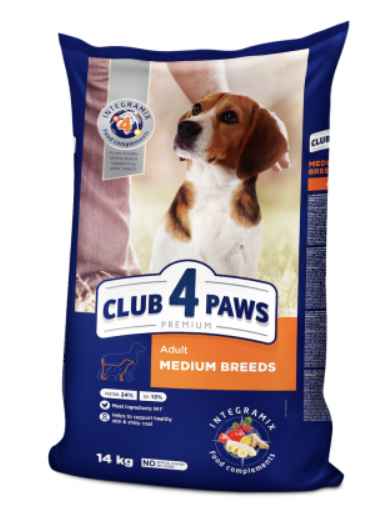 Сухий корм C4P Premium Medium Breed для собак середніх порід 14кг