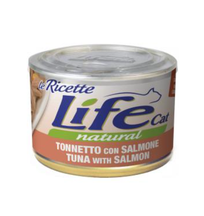 LifeCat le Ricettе Tuna with Salmon- Влажный корм ЛайфКэт Тунец с Лососем для кошек, 150 г