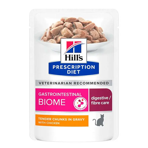 Вологий корм Hills Prescription Diet Feline Gastrointestinal Biome Chicken для котів при захворюваннях ШКТ з куркою 85г