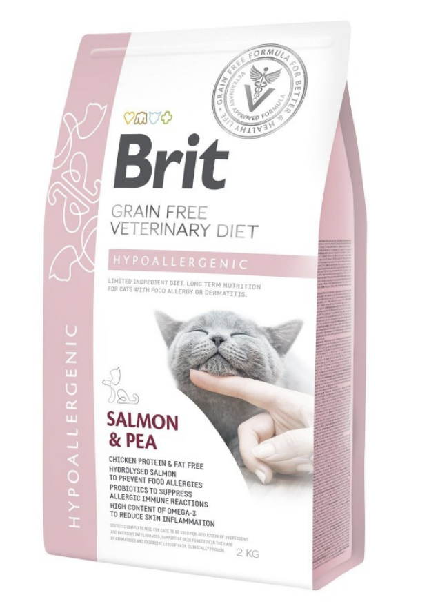 Сухий корм Brit GF Veterinary Diet Cat Hypoallergenic для котів з алергією 2кг