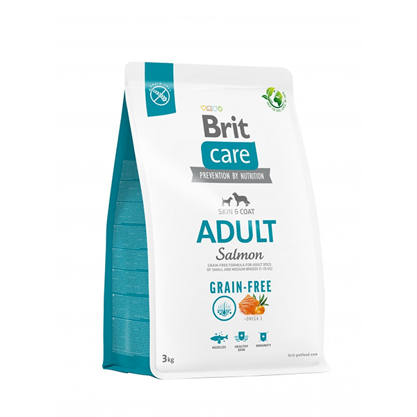 Сухий корм Brit Care Dog Grain free Adult Salmon для собак малих і середніх порід беззерновий з лососем 3кг