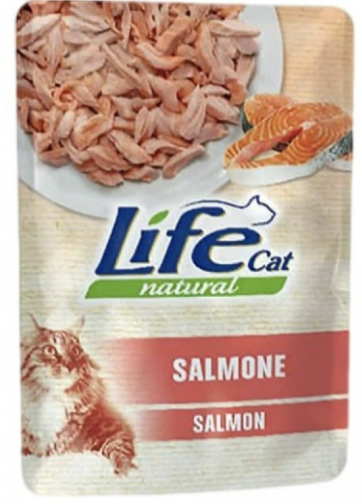 Влажный корм LifeCat Salmone для кошек лосось 70г пауч