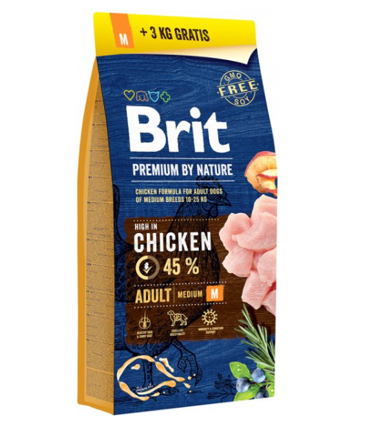 Сухий корм Brit Premium Adult Medium Breed для собак середніх порід 18кг