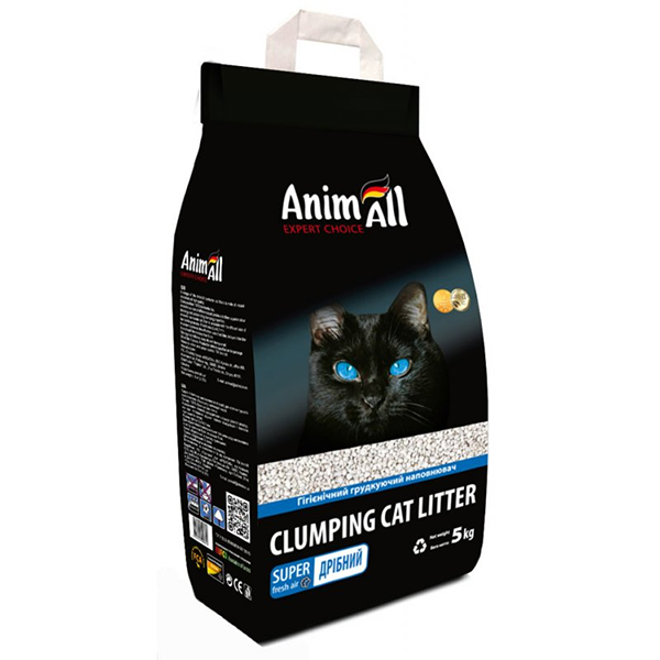 Наповнювач AnimAll для котів бентонітовий ЭнімАл дрібна фракція 5 кг