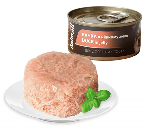 Влажный корм AnimAll Dog Duck in jelly для собак Анимал утка в желе 85г