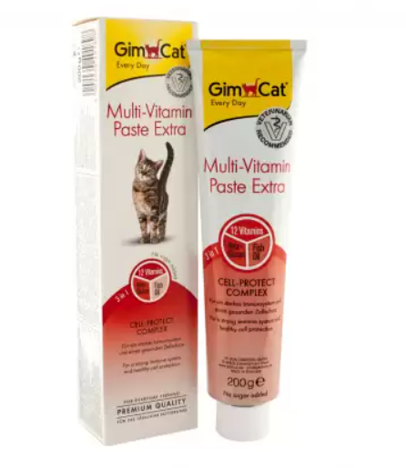 GimCat Multi-Vitamin Paste EXTRA Мультивитаминная паста с жирными кислотами для кошек 200 г