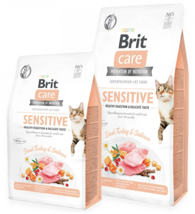 Сухий корм Brit Care Cat Grain Free Sensitive Healthy Digestion & Delicate Taste для котів з чутливим травленням 7кг