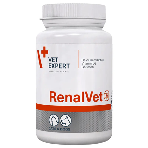 Пищевая добавка Vet Expert RenalVet для собак и кошек Вет Эксперт РеналВет для поддержки функций почек 60капс