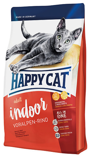 Сухий корм Happy Cat Indoor Voralpen Rind для котів хатніх зі смаком яловичини 300г