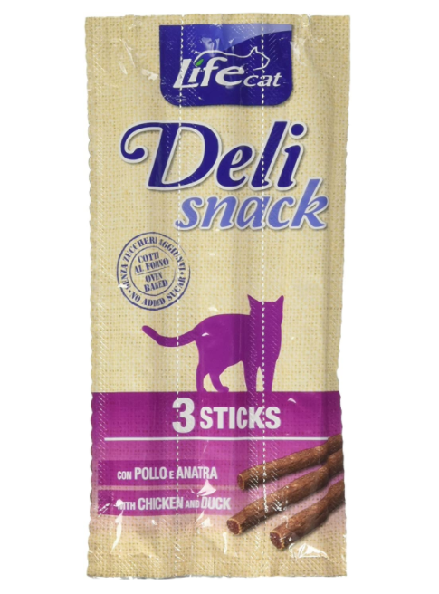 Ласощі LifeCat DeliSnack Sticks With Chicken And Duck для котів курка з качкою (1пал/5г)