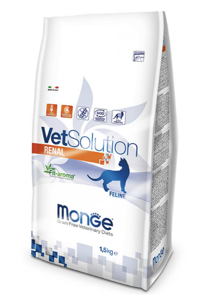 Сухий корм корм Monge Vetsolution Renal Feline для котів при захворюваннях нирок 1,5кг