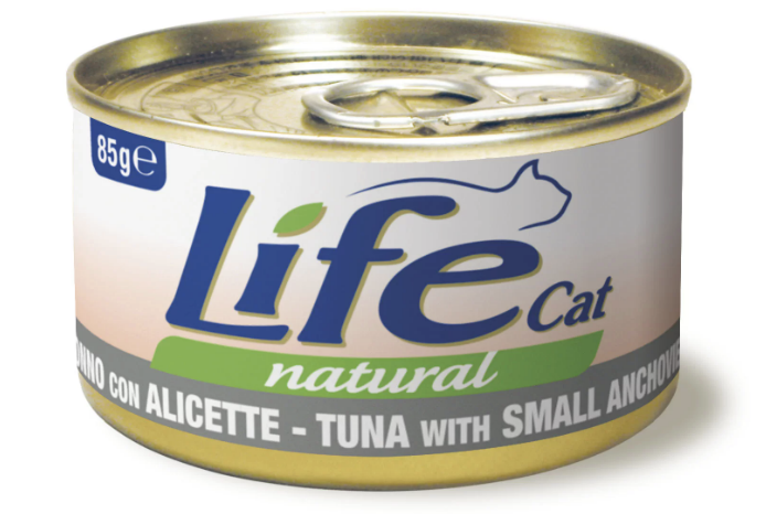 Влажный корм LifeCat Tuna with small anchovies для кошек тунец с анчоусами 85г
