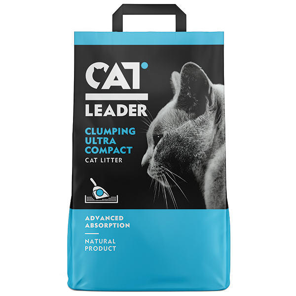 Наповнювач Cat Leader Clumping для котів Кет Лідер Ультракомпакт грудкуючийся у туалет 5кг