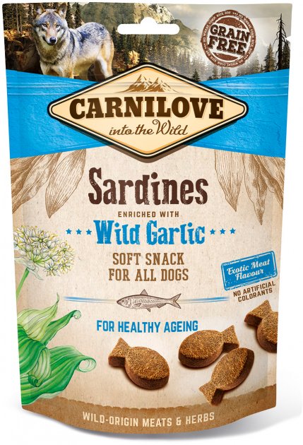 Смаколики CarniLove Dog Soft Snack для собак сардина та черемша
