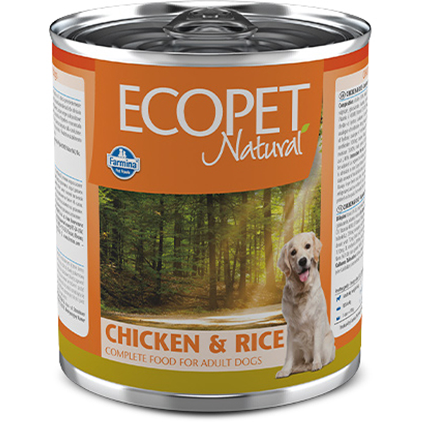 Вологий корм Farmina Ecopet Natural Dog Chicken&Rice для собак з куркою та рисом 300г