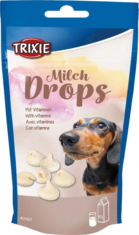 Ласощі Trixie TX-31621 Milk Drops для собак з вітамінами молочні 75г