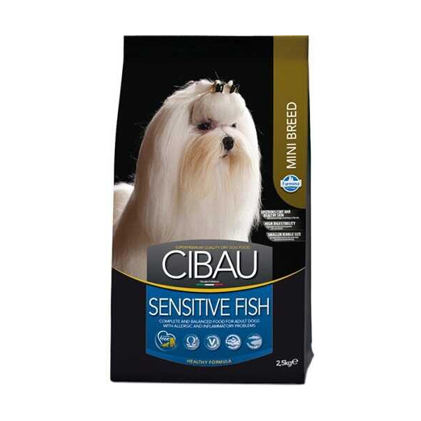 Сухий корм Farmina Cibau Mini Adult Sensitive Fish для собак міні порід з чутливим травленням з рибою 2,5кг