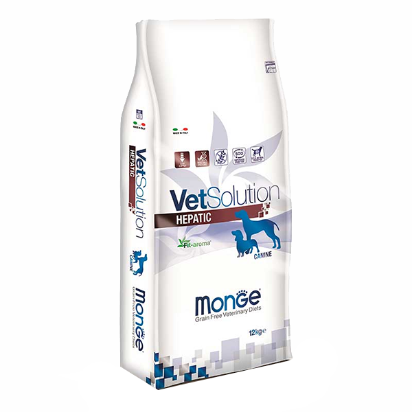 Сухий корм Monge Vetsolution Dog Hepatic для собак при захворюваннях печінки 12кг