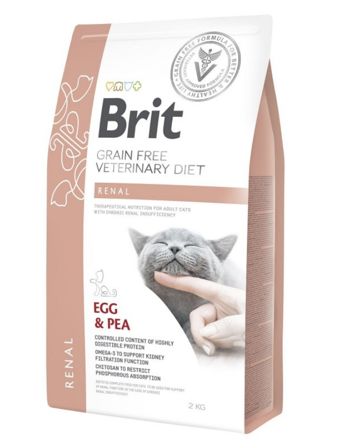 Сухий корм Brit GF Veterinary Diet Cat Renal для котів з порушенням функції нирок 2кг