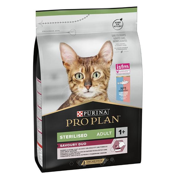 Сухий корм Purina Pro Plan Sterilised для котів стерилізованих з тріскою та фореллю 3кг