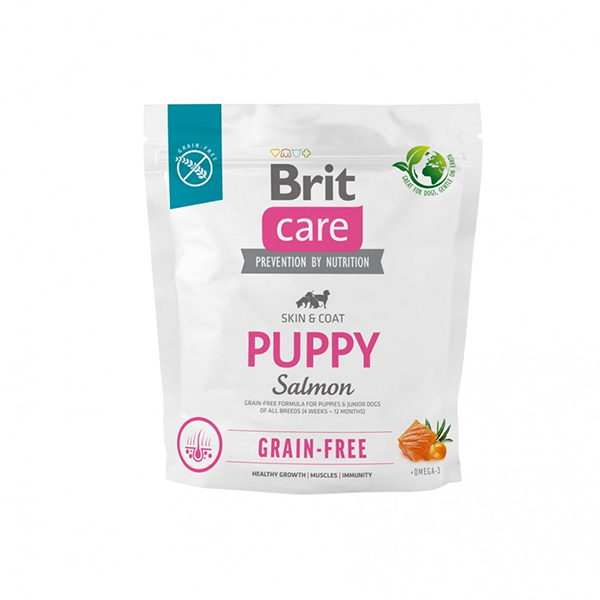 Сухой корм Brit Care Dog Grain Free Puppy Salmon для щенков беззерновой с лососем 1кг