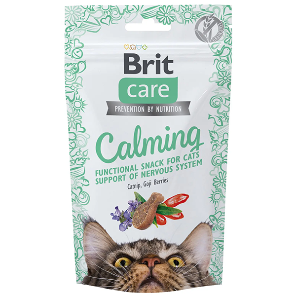 Лакомства Brit Care Cat Snack Calming для кошек с курицей, мятой и ягодами годжи 50г