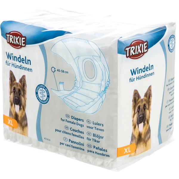 Памперсы Trixie Diapers Female Dogs для собак (сук) Трикси обхват талии (40-58 см) XL 1шт