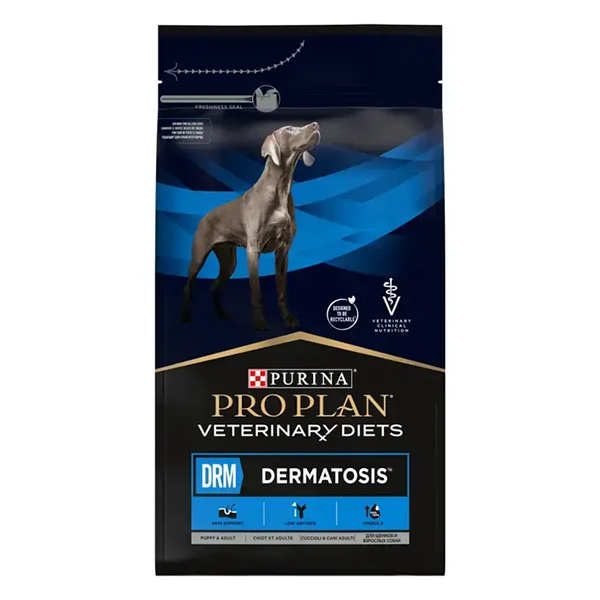 Сухий корм Purina PRO PLAN DRM Dermatosis для собак та цуценят ветеринарна дієта при дерматозах 3кг