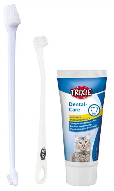 Набір для гігієни Trixie ТХ-25620 для котів та собак дрібних порід зубна паста та 2 щітки