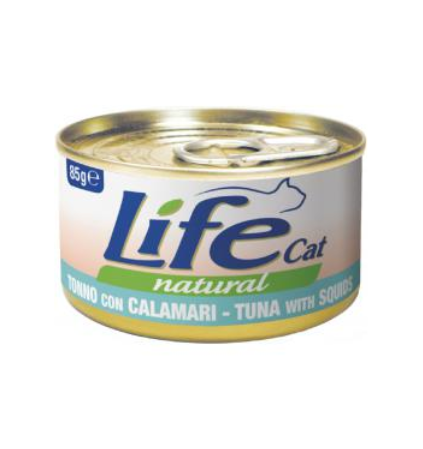 Вологий корм LifeCat Tuna with Squids для котів 85 г