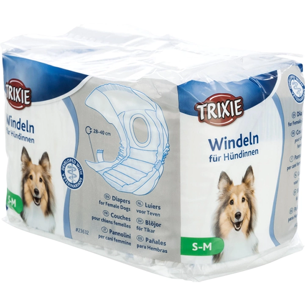 Памперсы Trixie Diapers Female Dogs для собак (сук) Трикси обхват талии (28-40 см) S-M 1шт