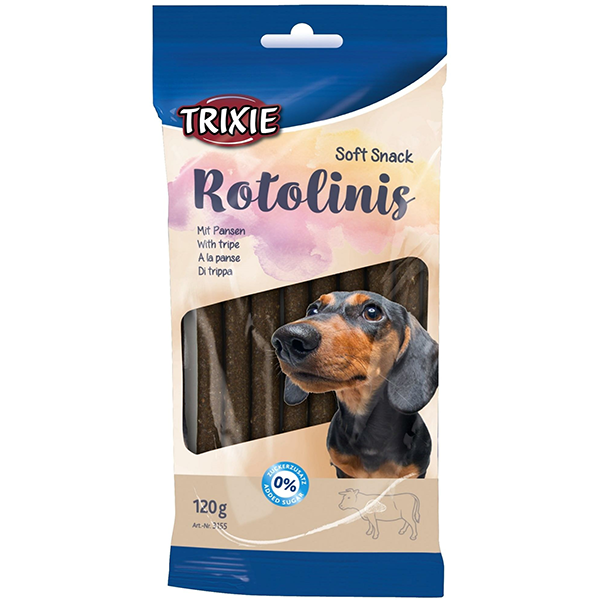 Лакомство Trixie Soft Snack Rotolinis для собак палочки мягкие Трикси из желудка 120г