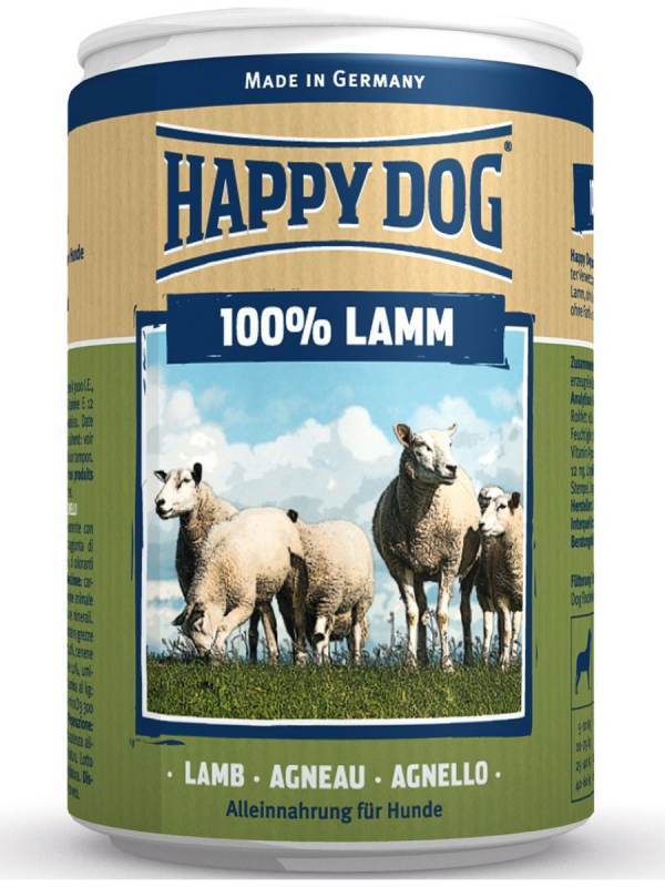 Вологий корм Happy Dog Lamb Pure для собак з ягням 400г