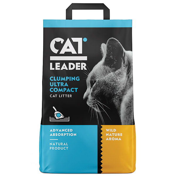 Наповнювач Cat Leader Clumping Wild Nature для котів Кет Лідер Ультракомпакт Аромат дикої природи грудкуючийся у туалет 5кг