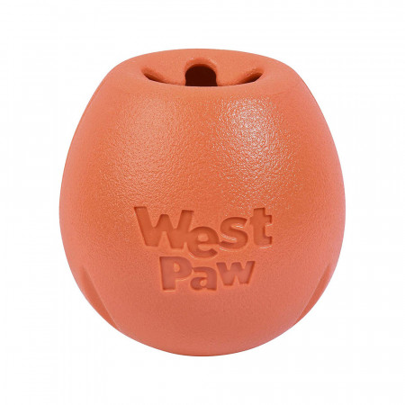 West Paw Rumbl Large Melon - Игрушка Вест Пав Рамбл для лакомств, оранжевая, 8 см